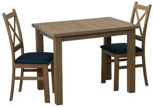 Zestaw stół 100x70 z 2 krzesłami do kuchni jadalni M013-2 Dąb Artisan