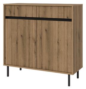 Komoda z ryflowanym frontem Yukashi 2F2S T822 dąb evoke