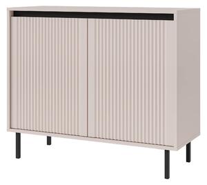 Komoda z ryflowanym frontem Yukashi 2F T812 beżowa