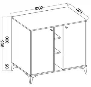 Komoda dwudrzwiowa do salonu Sakai 1 2F T822 Beżowy