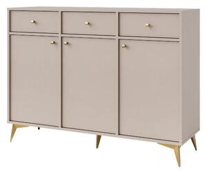 Komoda z szufladami do salonu Sakai 1 3F 3S T827 Beżowy