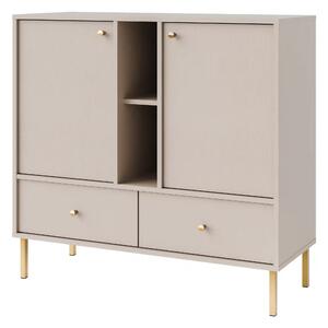 Komoda z szufladami do salonu Sakai 2 2F 2S T825 Beżowy