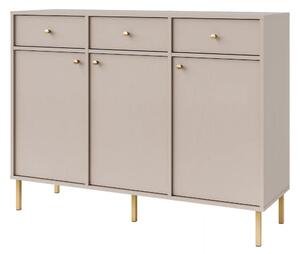 Komoda z szufladami do salonu Sakai 2 3F 3S T827 Beżowy
