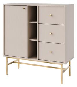 Komoda z szufladami do salonu Sakai 3 1F 3S T824 Beżowy