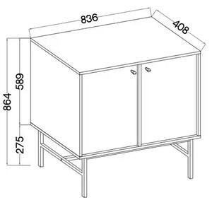 Komoda dwudrzwiowa do salonu Sakai 3 2F T812 Beżowy