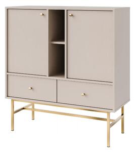 Komoda z szufladami do salonu Sakai 3 2F 2S T825 Beżowy