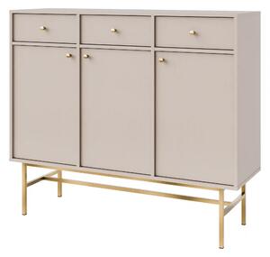 Komoda z szufladami do salonu Sakai 3 3F 3S T827 Beżowy