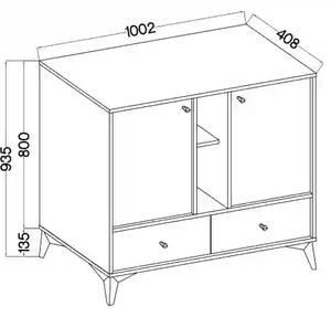 Komoda z szufladami do salonu Sakai 1 2F 2S T825 Czarny
