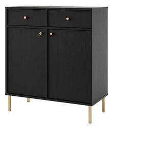 Komoda z szufladami do salonu Sakai 2 2F 2S T826 Czarny