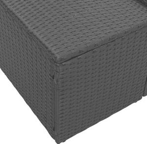 Sofa ogrodowa czarny 123 x 62 x 69cm polirattan