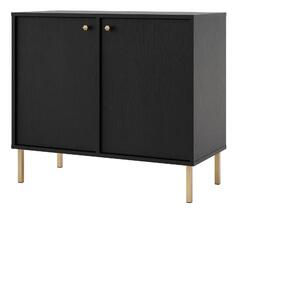 Komoda dwudrzwiowa do salonu Sakai 2 2F T812 Czarny
