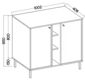 Komoda dwudrzwiowa do salonu Sakai 2 2F T822 Eukaliptus