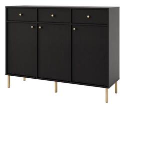 Komoda z szufladami do salonu Sakai 2 3F 3S T827 Czarny