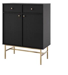 Komoda z szufladami do salonu Sakai 3 2F 2S T826 Czarny