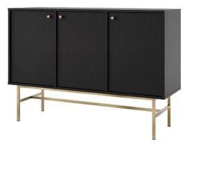 Komoda trzydrzwiowa do salonu Sakai 3 3F T813 Czarny