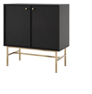 Komoda dwudrzwiowa do salonu Sakai 3 2F T812 Czarny