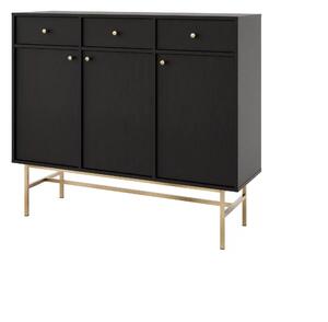 Komoda z szufladami do salonu Sakai 3 3F 3S T827 Czarny