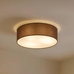 Lampa sufitowa Sebatin Lindby, możliwość ściemniania, brązowy / rdzawy, sypialnia, tkanina / materiał / jedwab, nowoczesny