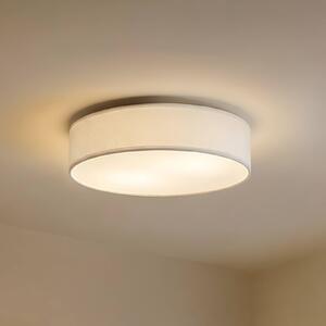 Lampa sufitowa Sebatin Lindby, możliwość ściemniania, biały / opal, sypialnia, tkanina / materiał / jedwab, skandynawski