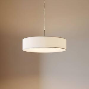 Lampa wisząca Sebatin Lindby, możliwość ściemniania, kremowy / amber, kuchnia, tkanina / materiał / jedwab, nowoczesny