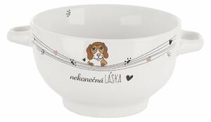 Orion Miska ceramiczna Niekończąca się miłość Pies, śr. 14 cm
