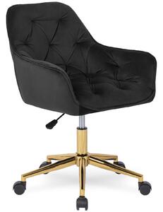 Kubełkowe krzesło biurowe na złotej podstawie Milan
