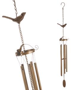 Metalowy gong wietrzny Ptaszek, 13 x 92 x 11 cm