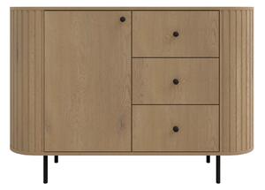 Komoda do salonu z trzema szufladami i drzwiami Flana 813 1F3S Dąb Cremona