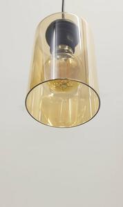Pojedyncza lampa wisząca z brązowym kloszem - V141-Alaniso