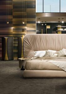 Rama łóżka 160x200 ze ścianką tapicerowaną CAPACCIO + Pojemnik | Tkaniny i Kolory Do Wyboru