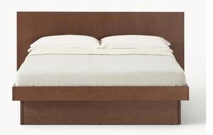 Łóżko z drewna z miejscem do przechowywania Sato