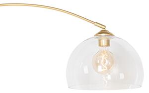 Luk Nowoczesna lampa łukowa mosiężna z przezroczystym szkłem - Arc Oswietlenie wewnetrzne