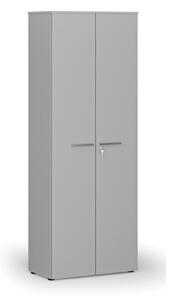 Szafa biurowa z drzwiami PRIMO GRAY, 2128 x 800 x 420 mm, szary