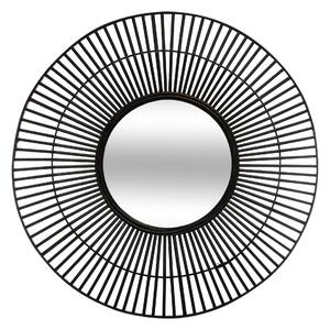 Lustro dekoracyjne w ramie, bambus, Ø 77 cm