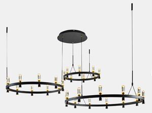 Almelo lampa wisząca LED 137,6W 3000K czarno-złota nowoczesny design