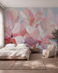 Fototapety Zbliżenie na różową magnolię, imitacja delikatnej techniki malarskiej, Fototapety Kwiaty, w10043 : Uwalls.pl