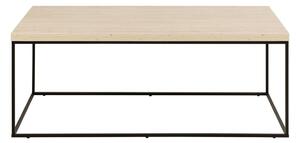 Beżowy stolik z blatem w dekorze marmuru 55x110 cm Barossa – Actona