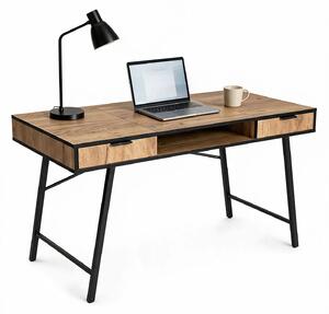 Industrialne biurko z szufladami dąb craft 120 cm G5-L87