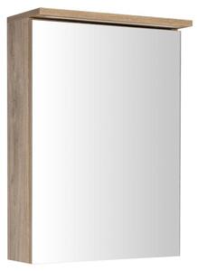 Szafka łazienkowa Aqualine KAWA STRIP z oświetleniem LED, 50 x 70 x 22 cm, dąb Emporio
