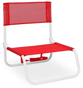 Czerwone składane krzesło plażowe - Erlixo