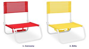 Żółte niskie krzesło plażowe - Erlixo