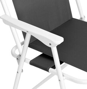 Szare składane krzesło balkonowe, plażowe - Falkos