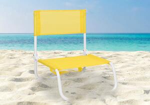 Żółte niskie krzesło plażowe - Erlixo