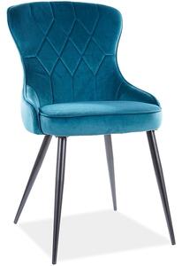 Pikowane krzesło z niskimi podłokietnikami Lotus Velvet
