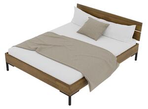 Łóżko dębowe YOKO Style orzech 140x200 Soolido Meble dębowe