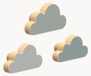 Komplet ręcznie wykonanych haków ściennych z drewna bukowego Cloud, 3 elem