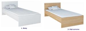 Skandynawskie łóżko ze stelażem dąb sonoma - Lombi 90x200