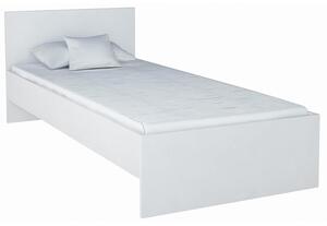 Białe łóżko z zagłówkiem - Lombi 90x200
