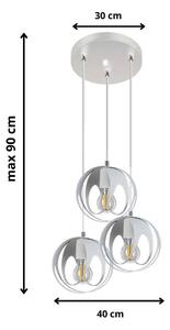 Biała nowoczesna lampa wisząca loft - S657-Biva