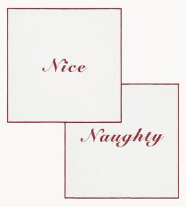 Komplet ręcznie wykonanych serwetek Naughty & Nice, 2 elem